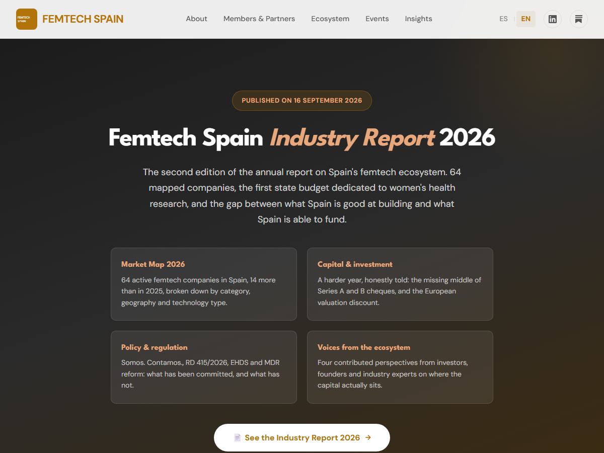 Report artwork: Femtech Spain Industry Report 2026
