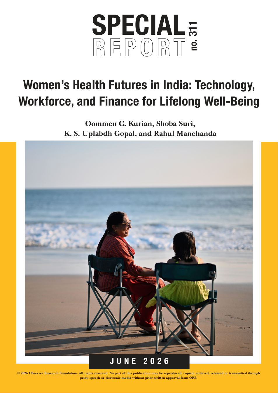 Report artwork: Women’s Health Futures in India: Technology, Workforce, and Finance for Lifelong Well-Being